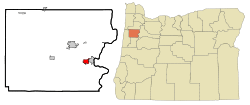 Location in Oregon