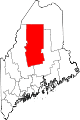 State map highlighting Piscataquis County