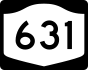 New York State Route 631 marker