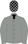 Grey, grey and black check cap