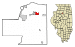 Location of Granville in Putnam County, Illinois.