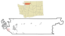 Location of La Conner, Washington