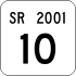 State Route 2001 marker
