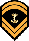 Insignia of a permanent Hellenic navy sergeant.