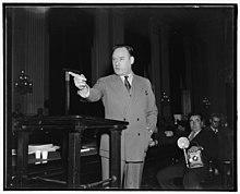 Former Cleveland Mayor argues against proposed rail wage cut. Washington, D.C., Oct. 17. Roy T. Miller, former Mayor of Cleveland, today argues against the proposed rail wage cut for the LCCN2016874162.jpg