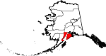 State map highlighting Kenai Peninsula Borough