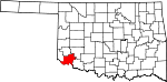 State map highlighting Jackson County