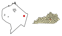 Location in Lincoln County, Kentucky