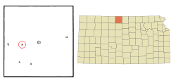 Location within Smith County and Kansas