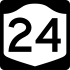 New York State Route 24 marker