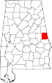 State map highlighting Chambers County