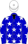 Blue, white stars, white cap