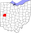 State map highlighting Shelby County