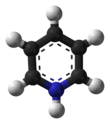 Ball-and-stick model of the pyridinium cation