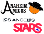 Anaheim Amigos Los Angeles Stars Utah Stars logo