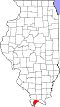 State map highlighting Pulaski County