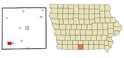 Location of Lamoni, Iowa