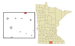 Location of Minnesota Lake, Minnesota