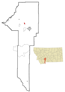 Location of Belgrade, Montana