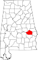 State map highlighting Macon County