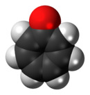Space-filling model of tropone