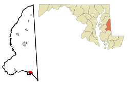 Location of Federalsburg, Maryland