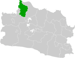 Location within West Java
