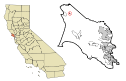 Location in Marin County and the state of California