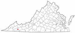Location of Glade Spring, Virginia