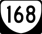 State Route 168 marker