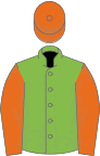 Light Green, Orange sleeves and cap