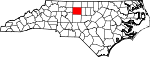 State map highlighting Guilford County