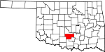 State map highlighting Garvin County
