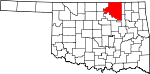 State map highlighting Osage County