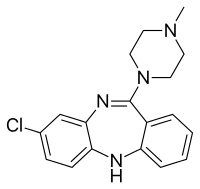 Skeletal formula of clozapine
