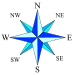 Compass rose simple.svg