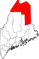 State map highlighting Aroostook County