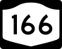 New York State Route 166 marker
