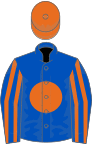 Royal Blue, Orange Disc, Striped Sleeves, Orange cap