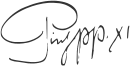 Pius XI's signature