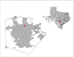 Location of Hollywood Park, Texas
