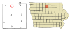 Location of Crystal Lake, Iowa