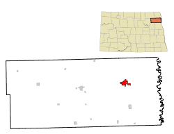 Location of Grafton, North Dakota