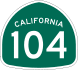 State Route 104 marker