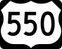 U.S. Route 550 marker