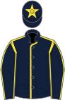 Dark blue, yellow seams and star on cap
