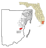Location in Miami-Dade County and the state of Florida