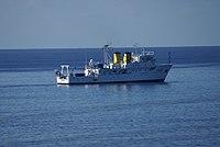 NRP Almirante Gago Coutinho (A-523) na Baía de Villa Maria 2, Arquivo de Villa Maria, ilha Terceira, Açores.JPG