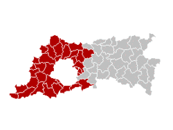 Location of the arrondissement in Flemish Brabant
