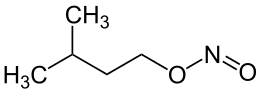Chemical structure of amyl nitrite